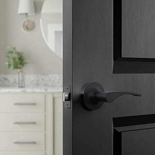 Amazon Basics TV24982 Victorial Door Lever, Passage, Matte Black thumb #4