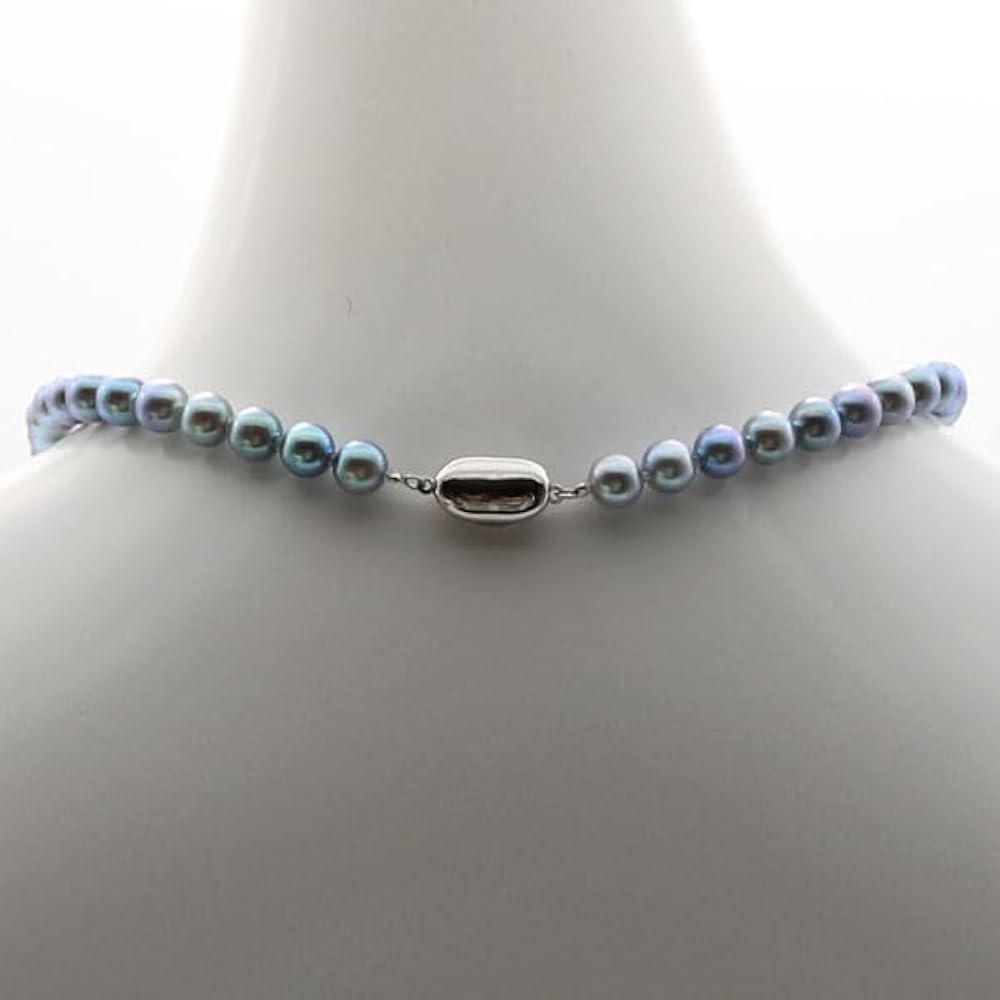 美品 あこや ブルーグレー系 ネックレス 冠婚葬祭 M273 美品 あこや ブルーグレー系 ネックレス 冠婚葬祭 M273