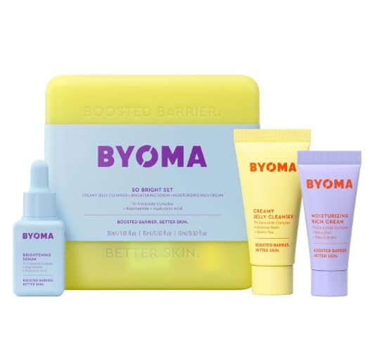 BYOMA ORIGINAL | SO BRIGHT SET | Estuche de tratamiento | Set de Cuidado de la Piel - So Bright - Tri-Ceramide COMPLEX - (30 ml + 15 ml + 15 ml) | VEGANO | by BELLA