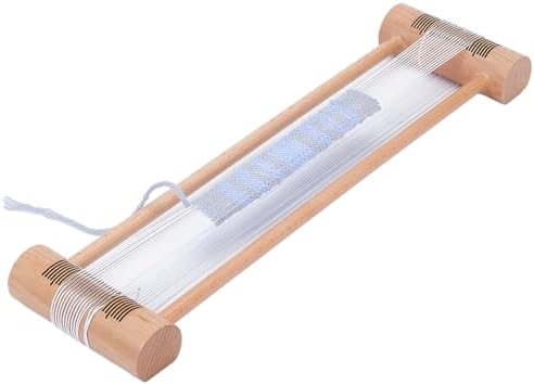 BENECREAT Wooden Weaving Tool, Tan Wood Embroidery Floss Bobbin Rectangle Weaving Tool for Loom Weaving Supplies Tablet Weaving Loom Weaving Supplies