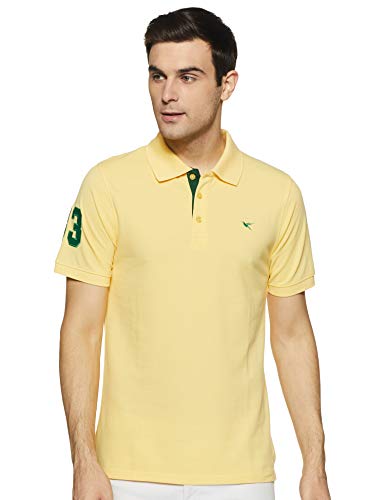 Image of Deniklo Men Cotton Rich Regular Fit Solid Polo T-Shirt | Men's Best T Shirt |Half Sleeves Casual T-Shirt |Classic Plain T-Shirt | Collar T Shirt|Polo T-Shirt for Men (Available in Plus Size)