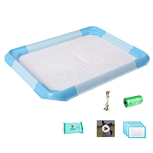 Soporte desmontable para almohadilla de entrenamiento para mascotas, marco a presión, bandeja de piso portátil para entrenamiento de orinal, fácil de limpiar para apartamento para perros pequeños y m