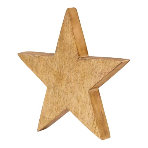 Holzstern 30cm Mangoholz Braun Natur Tischdeko Deko Unikat Dekoration Stern