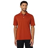 Picture of Amazon Essentials Men's Regular Fit Golf Polo Shirt, Moisture-Wicking Quick Dry, Recycled Polyester, Short Sleeve, Brick Red, X-Small
