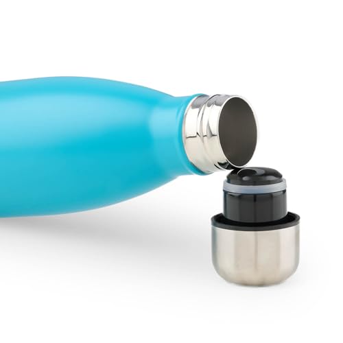 Blumtal Trinkflasche 500 ml Edelstahl - auslaufsichere Isolierflasche - BPA-freie Trinkflasche kalt & warm - doppelwandige Insulated Bottle - rostbeständige Isolierflasche Petrol 3