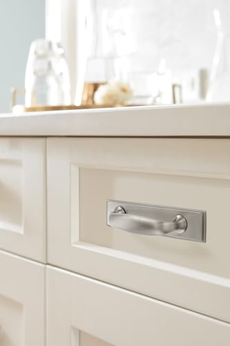 image for Amerock Maymont 3 inch (76mm) Center-to-Center Rectangle Satin Nickel 