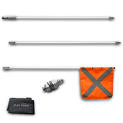 RAYTEEN Safety Flag with Carry Bag, Inc. Quicker Connector Base & 11.8