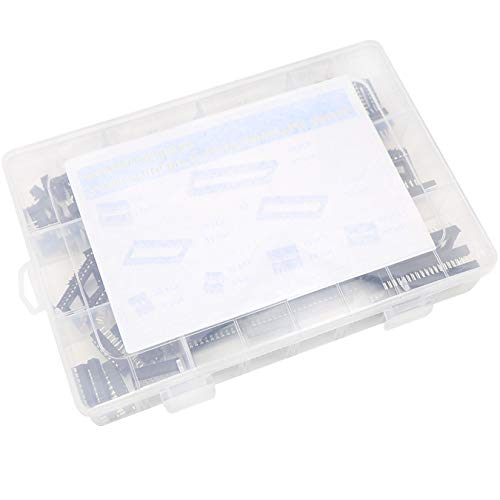 100Pcs 2.54Mm Pitch Dual Row Dip Ic Sockets Solder Type Adaptor Set 6,8,14,16,18,24,28,40 Pin Electronic Components Socket Adapter Connector #TOP5