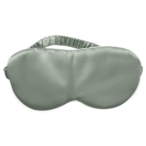 MKHJBFGI アイマスク、睡眠用 シルク アイマスク 目隠し 遮光 安眠 圧迫感なし 洗濯可能 男女兼用 旅行 便利 (グリーン)