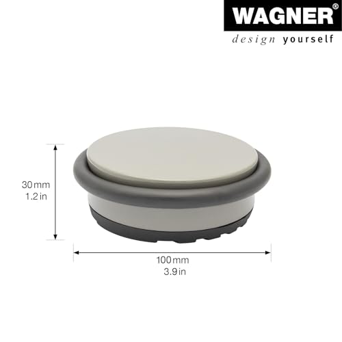 Wagner Doorstop Big Disk Color Middle Grey, diameter 98 x 30 mm, Middle Grey, Premium Buffer Made of Coated Industry Steel - Image 2