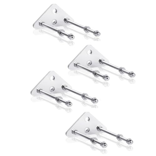 Viodmss 4pcs Skateboard Wall Mount, Metal Skateboard Hanger with Screw Holes for Skateboard Deck Display Storage