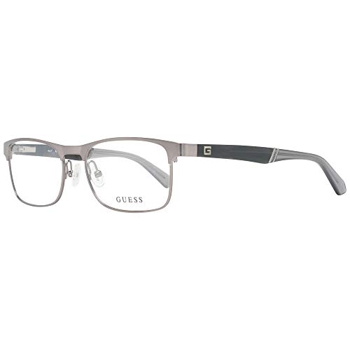 Guess GU1952 Eyeglass Frames - Matte Gunmetal Frame, Matte Gunmetal Lenses, 53 mm Lens GU195253009