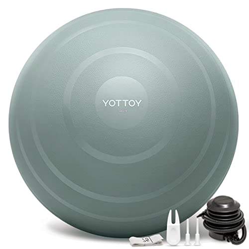 Image of YOTTOY Anti-Burst Exercise Ball for Working Out, Yoga & Pregnancy, Extra Thick Workout Ball for Physical Therapy & Fitness