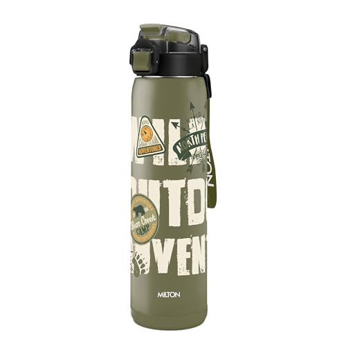 Milton Steel Edge 900 Thermoware Water Bottle 600 ml with One Tou...