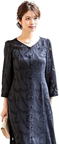 パーティードレス 結婚式ドレス Nissen ニッセン 日本製カットジャガードペイズリー前開きワンピース