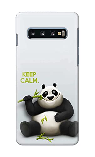 Image of PRINTFIDAA� Printed Hard Back Cover Case for Samsung Galaxy S10 Plus | Samsung S10+ Back Cover (Cartoon Panda) -2808