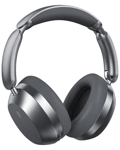 Image of Wentronic Y04 Bluetooth 5.3 Wireless Over-Ear Headphones with Active Noise Cancelling & Hi-Res Sound, 48H Playtime, Soft Comfort Earcups - Travel, Office & Home - iOS, Android & PC -Grey