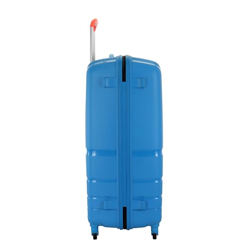 Image of American Tourister Upland Sport 79 CM Large Checkin Polypropylene (PP) Hard 4 Wheels Spinner Luggage /Suitcase /Trolley Bag for Travel (Mediterranian Blue)