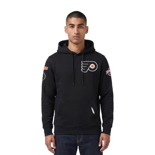 Pro Standard Mens NHL Philadelphia Flyers Classic Chenille Pull Over Hoodie