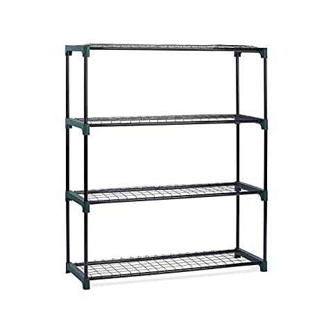 Livingshire 4 Tier Greenhouse Staging and Shelving Racks | Free Standing Outdoor Plant Stand | Tiered Garden Plants Rack for Potting, Pots or Trays | 4 Tier Greenhouse Staging Cover