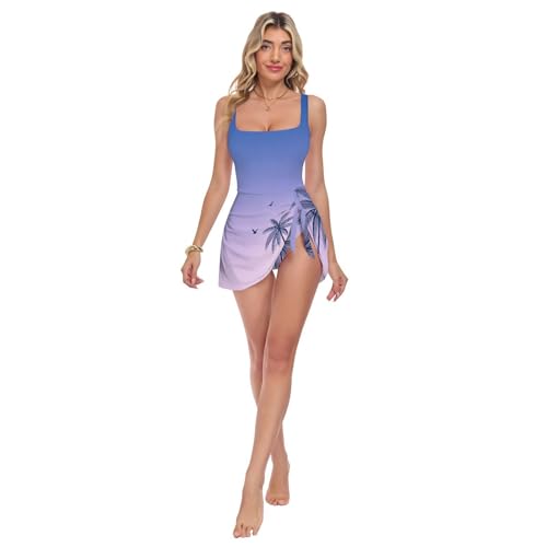 Maillot une pièce push up violet à effet amincissant et tissu extensible