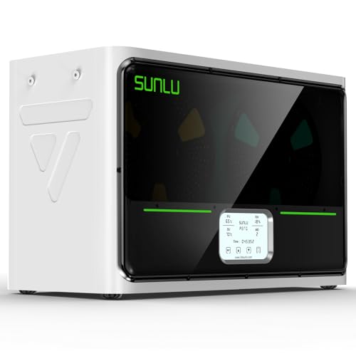 SUNLU Oficjalna Suszarka do Filamentu S4 (Nowość 2025) – 4-szpulowe pudełko suszące do drukarki 3D z automatycznym sterowaniem wilgotnością, szybkim nagrzewaniem i stabilizacją temperatury, biały