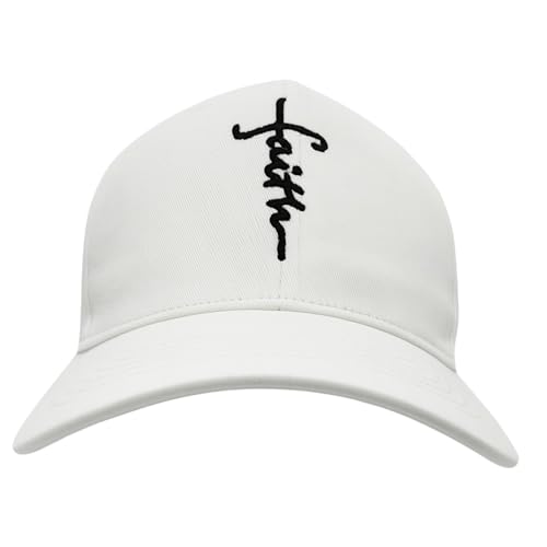 3 Nails 1 Cross Christian Hat Cross Hat Jesus Hat Faith Hat Embroidered Baseball Cap for Men Women Structured Cotton Adjustable Strapback Christian Apparel Church Hat White Cross
