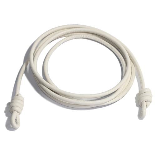 Round Knotted Leather Rope Belt Women Tie Waist Strap Long Thin Waist String Rope for Dress