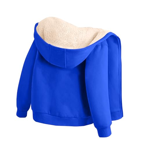 Toddler Boys Girls Fleece Lined Hoodies Kids Zip Up Hooded Sweatshirts Winter Warm Jacket Coats Tops with Pockets4