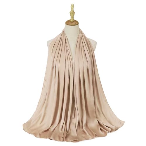 Luxury Silky Satin Hijab for Women, Shimmer Crinkle Muslim Head Scarf, Graceful Feminine Charm2
