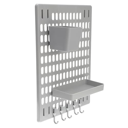 Organizador de tablero perforado de PS: estante rectangular multiusos para pared 2