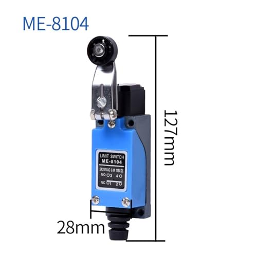 Interrupteur de voyage bleu ME-8104 avec levier à galet pour commande