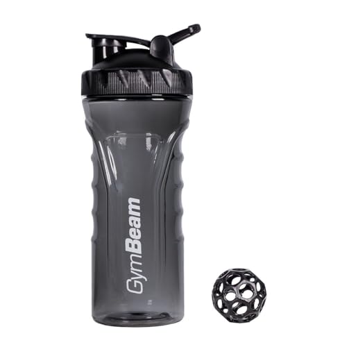 GymBeam Shaker Infinity Black - capacità 1000ml, Shaker Proteico in Tritan Premium Senza BPA e Ftalati – con Tappo Salva-Goccia, Sfera per Miscelazione e Facile da Pulire