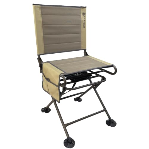 Black Sierra Armless Swivel Hunting Chair with 300 lb Capacity