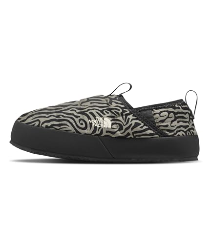 Image of The North Face Teen Thermoball Insulated Traction Mule II Shoe, Clay Grey TNF Tiger Stripe Print/TNF Black, 11