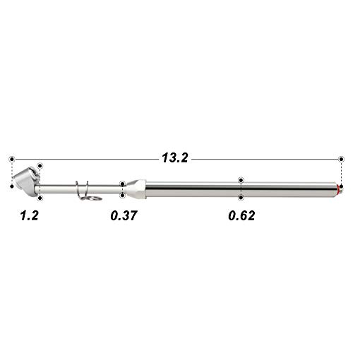 Image of MEANLIN MEASURE 5Pcs Silver Double Straight Type Tire Pressure Gauge,Dual Head Air Pressure Gauge,Pressure Range 10-160 Psi(Suitable for Trucks, etc.