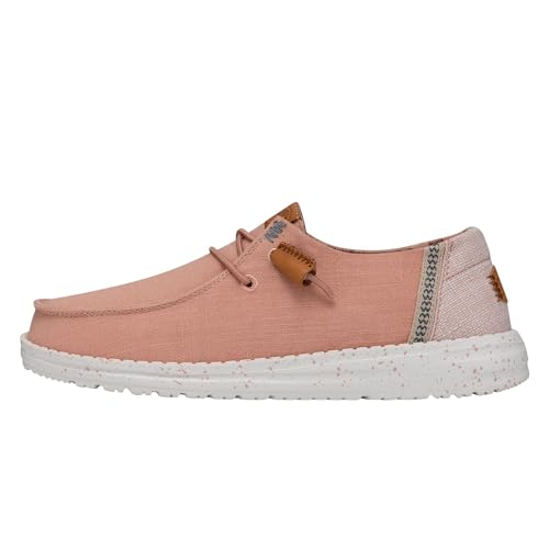 Image of HEYDUDE Women's Wendy Washed Canvas | Women's Shoes | Women's Lace Up Loafers | Comfortable & Light-Weight