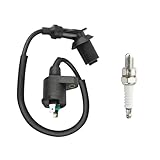 GY6 Ignition Coil with A7TC Spark Plug Set,High Performance Coil Packs and Spark Plugs for Stable Ignition,Professional Car Accessories Replacement for 50CC 150CC Engine