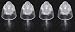 FCS Domes for Oticon MiniFit RIC Hearing Instrument (Pack of 4 Dome, Bass Double Vent, 6 mm)