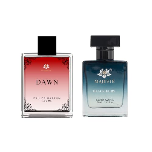 Image of Dawn & Black Fury Perfume Pack of 2 | Luxury Long-Lasting | Unisex Perfume | Eau de Perfume | Dawn 100ml & Black Fury 50ml