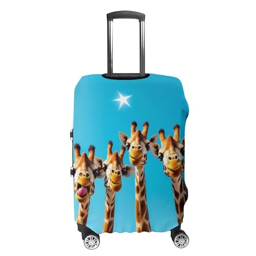 Luggage Cover Elastic Washable Stretch Suitcase Protector Giraffe Selfie (5) Anti-Scratch Travel Suitcase Cover4
