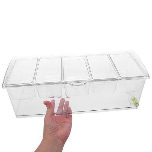 Plateau de service réfrigéré à 5 compartiments avec couvercle protecteur - 5