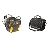 Dewalt 33 Pocket Lighted USB Charging Tool Backpack + Custom Leathercraft 50 Pocket Multi-Compartment Tool Bag Bundle