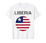 Photo Gallery bandiera della liberia moderna maglietta Photo Gallery bandiera della liberia moderna maglietta