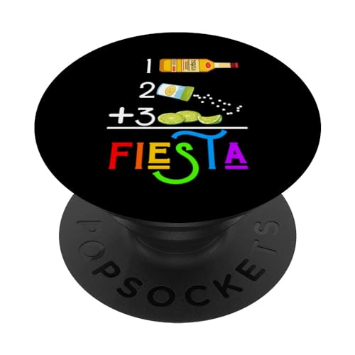 Funny Fiesta Drinking Tequila Salt Lime Shots Drinks Math PopSockets Swappable PopGrip