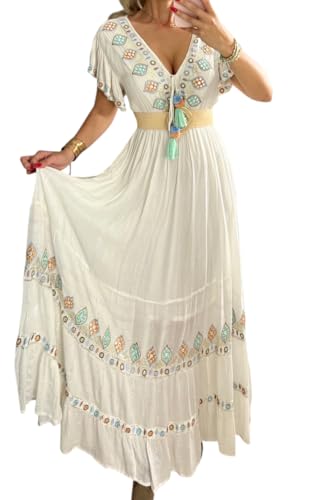 Robe longue bohème idéale pour vos promenades estivales et terrasses