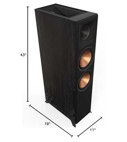 Klipsch Reference Premiere RP-8060FA II Home Theater Floorstanding Speaker with Dolby Atmos Built-In Elevation Topper and Larger 90° x 90° Hybrid Tractrix® Horn for Premium Home Theater Sound in Ebony - Image 10