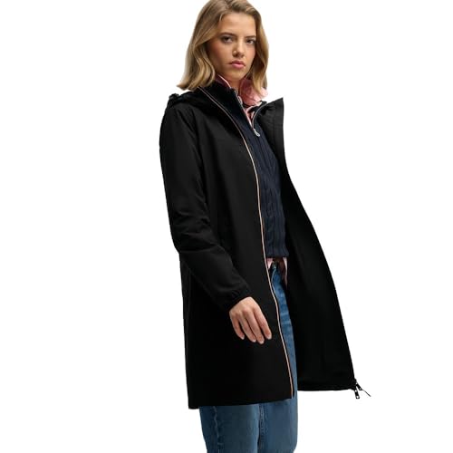 SUPERDRY Longline TRI Windbreaker JKT Abrigo, Black, 40 Unisex Adulto