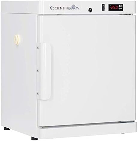 K2 Scientific - Benchtop Style Solid Door Refrigerator for Pharmaceuticals & Vaccines - Medical-Grade Storage - 2 Shelves - 2.5 Cu. Ft.