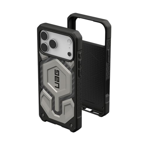 Image of Urban Armor Gear UAG Monarch Pro Magnetic Compatible, Rugged Heavy Duty Shockproof Anti-Slip Military Grade Protective Case /Cover Designed for iPhone 17 Pro Max (2025) - Titanium